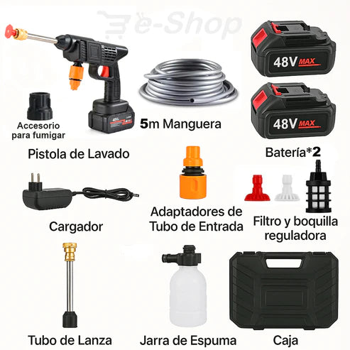 HIDROLAVADORA INALAMBRICA 48V x 2 BATERIAS